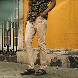 Taylor Stitch, The Camp Pant in Herringbone Khaki, 28